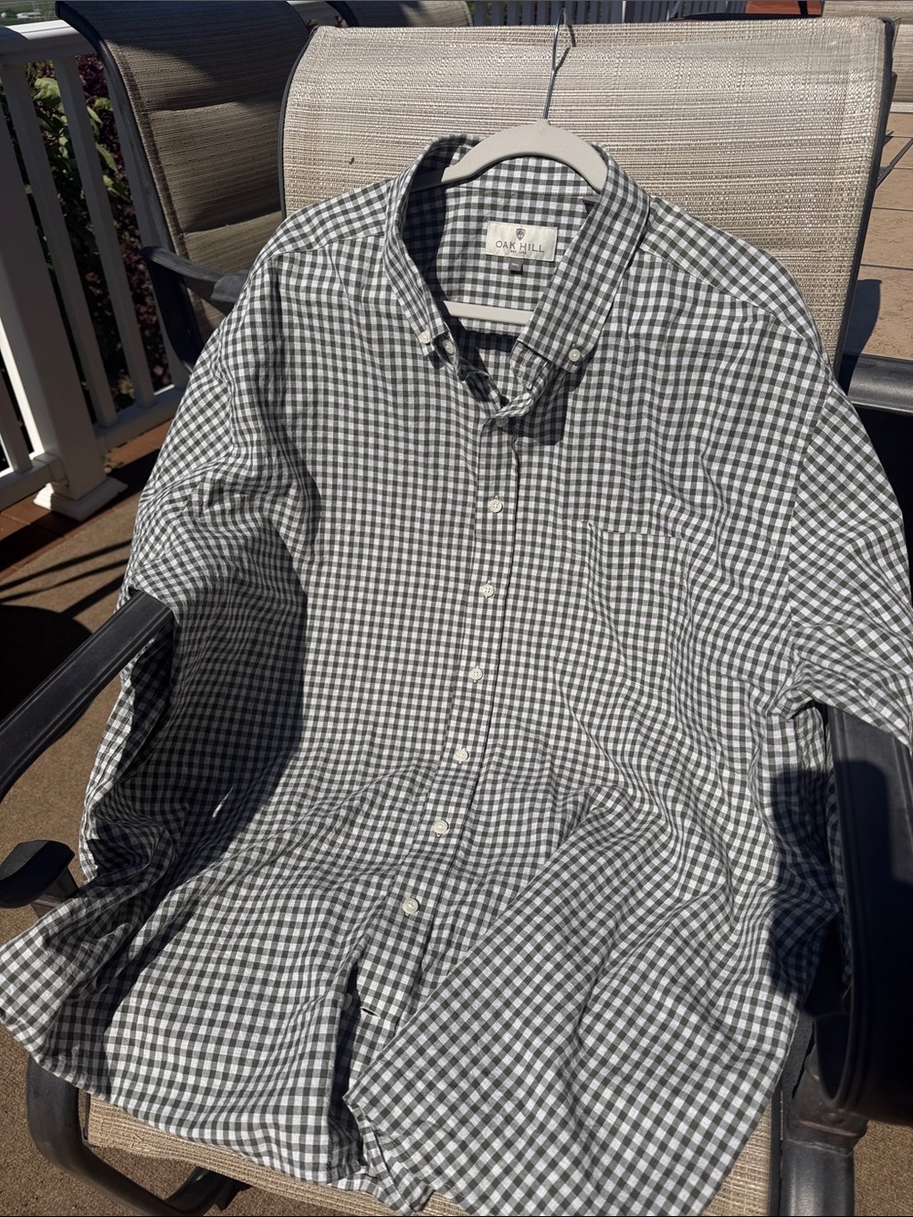 Oak Hill Men’s Olive check Gingham Button-Down Shirt